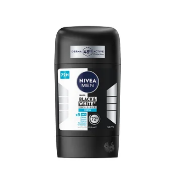 مام استیک صابونی ضد تعریق مدل بلک اند وایت مردانه نیوا (NIVEA) BLACK & WHITE INVISIBLE FRESH