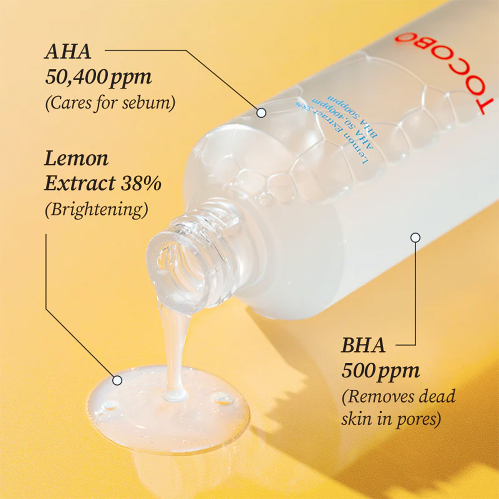 تونر-AHA-و-BHA-لیمو-توکوبو-Tocobo-AHA-BHA-Lemon-Toner-150ml-2